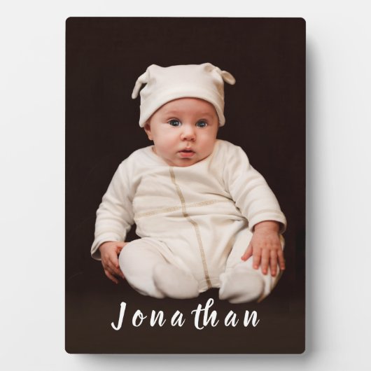 Aangepaste Baby foto-tablet-Plaque met Easel Fotoplaat (voorkant)