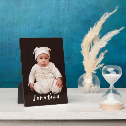 Aangepaste Baby foto-tablet-Plaque met Easel Fotoplaat (Zijkant)