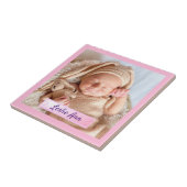 Aangepaste Baby foto Tegeltje (Zijkant)