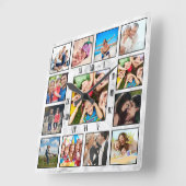 Aangepaste Baby foto van legant marmer Keepomwille Vierkante Klok (Hoek)