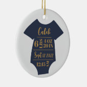 Aangepaste Baby-foto voor eerste kerstkerst Keramisch Ornament (Rechts)