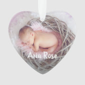 Aangepaste Baby foto voor onderschriften Ornament (voorkant)