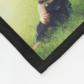 Aangepaste Baby fotocollage Aangepast naamgeluid b Fleece Deken (Hoek)