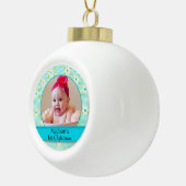 Aangepaste Baby-fotokeramische balkversiering Keramische Bal Ornament (Rechts)