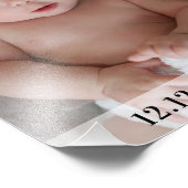 Aangepaste Baby Fotonaam Geboortegewicht Datum Foto Afdruk (Hoek)