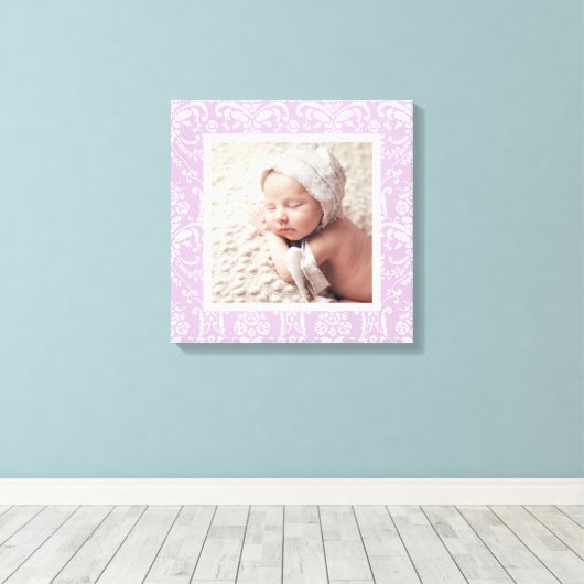 Aangepaste Baby foto's en damesrand zure kunst Canvas Afdruk (Insitu (Houten vloer))