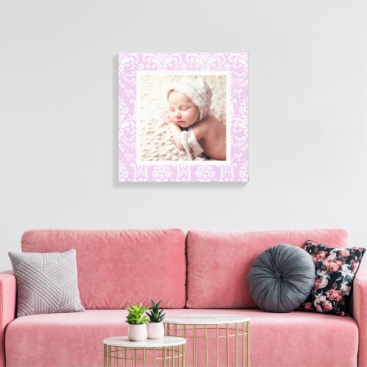 Aangepaste Baby foto's en damesrand zure kunst Canvas Afdruk (Insitu (Woonkamer))