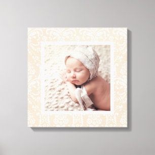 Aangepaste Baby foto's en damesrand zure kunst Canvas Afdruk