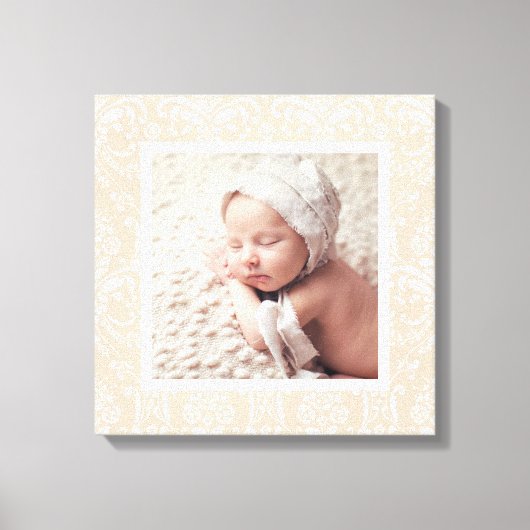 Aangepaste Baby foto's en damesrand zure kunst Canvas Afdruk (Voorkant)