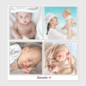 Aangepaste Baby foto's Sticker (Vel)