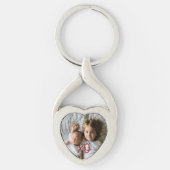 Aangepaste Baby Fotosjabloon Script XO Keepsake Sleutelhanger (Voorkant)