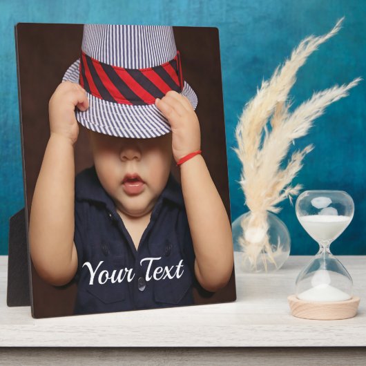 Aangepaste Baby fototablet Plaque met Easel Fotoplaat (Zijkant)