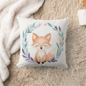 Aangepaste Baby Fox Kussen Boho Floral Design - (Deken)