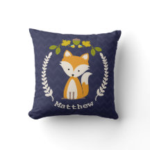 Aangepaste Baby Fox Wreath Pillow - Boy
