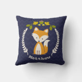 Aangepaste Baby Fox Wreath Pillow - Boy Kussen (Achterkant)