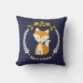 Aangepaste Baby Fox Wreath Pillow - Boy Kussen (Voorkant)