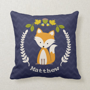 Aangepaste Baby Fox Wreath Pillow - Boy Kussen