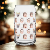 Aangepaste Baby Gezicht, Aangepaste Familie 3 Foto Blikvorm Glas