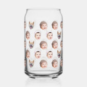 Aangepaste Baby Gezicht, Aangepaste Familie 3 Foto Blikvorm Glas (Voorkant)