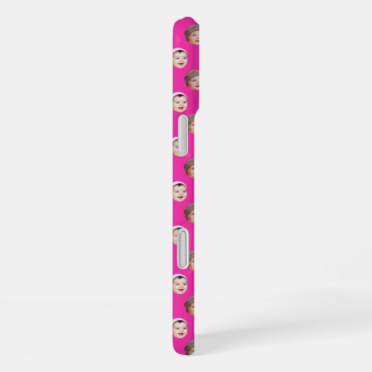 Aangepaste Baby Gezicht, Aangepaste Familie 3 Foto iPhone Hoesje (Rechterkant)