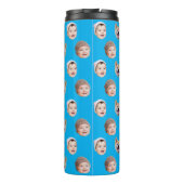 Aangepaste Baby gezicht, aangepaste familie 3 foto Thermosbeker (Achterkant)