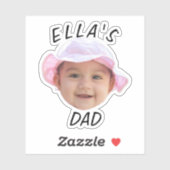 Aangepaste Baby Gezicht Foto Nieuw Papa Sticker (Vel)