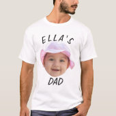 Aangepaste Baby Gezicht Foto Nieuw Papa T-shirt (Voorkant)