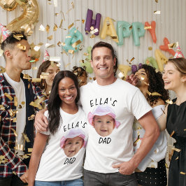 Aangepaste Baby Gezicht Foto Nieuw Papa T-shirt