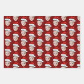Aangepaste Baby Gezicht Foto Santa Hat Kerstmis Inpakpapier Vel (Voorkant 3)