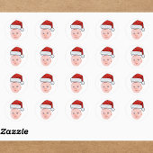 Aangepaste Baby Gezicht Foto Santa Hat Kerstmis Ronde Sticker