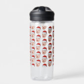 Aangepaste Baby Gezicht Foto Santa Hat Kerstmis Waterfles (Voorkant)