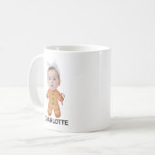 Aangepaste Baby Gezicht Gingerbread Koffiemok (Voorkant links)