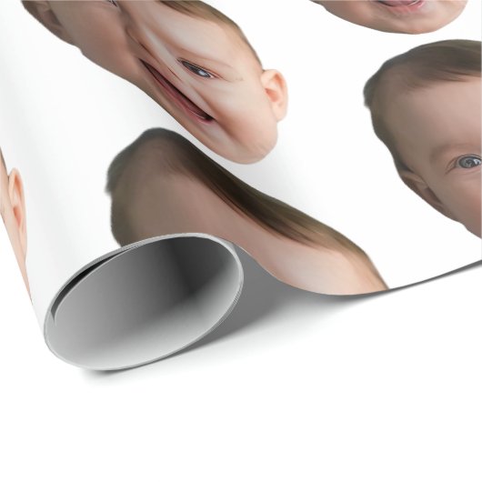 Aangepaste Baby Gezicht, Grappige aangepaste foto Cadeaupapier (Rol Hoek)