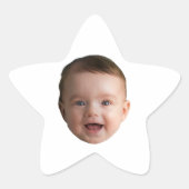 Aangepaste Baby Gezicht, Grappige aangepaste foto Ster Sticker (Voorkant)