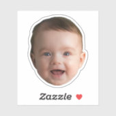 Aangepaste Baby Gezicht, Grappige aangepaste foto Sticker (Vel)