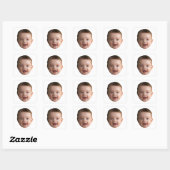 Aangepaste Baby Gezicht, Grappige aangepaste foto Vierkante Sticker (Vel)