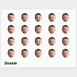 Aangepaste Baby Gezicht, Grappige aangepaste foto Vierkante Sticker