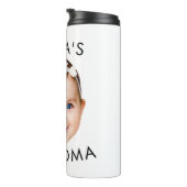 Aangepaste Baby Gezicht Mama Oma Opa Verjaardag Thermosbeker (Geroteerd rechts)