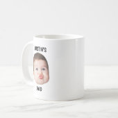Aangepaste Baby Gezicht Mok 1e Vaderdag, CUSTOM KI (Voorkant links)