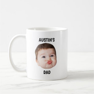 Aangepaste Baby Gezicht Mok 1e Vaderdag, CUSTOM KI