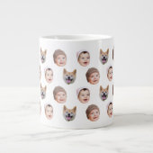 Aangepaste Baby Gezicht Mok, Aangepaste Familie 3 Grote Koffiekop (Voorkant)