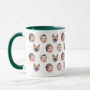Aangepaste Baby Gezicht Mok, Aangepaste Familie 3 Mok
