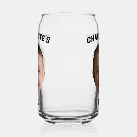 Aangepaste Baby Gezicht Mok, Aangepaste Nieuwe Dad Blikvorm Glas (Rechts)