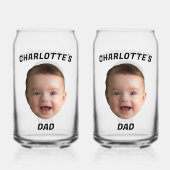 Aangepaste Baby Gezicht Mok, Aangepaste Nieuwe Dad Blikvorm Glas (Voorkant)