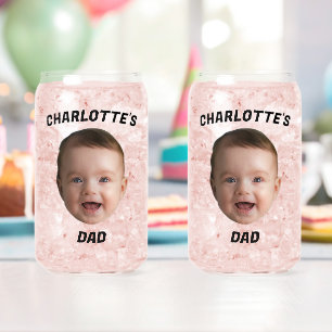 Aangepaste Baby Gezicht Mok, Aangepaste Nieuwe Dad Blikvorm Glas