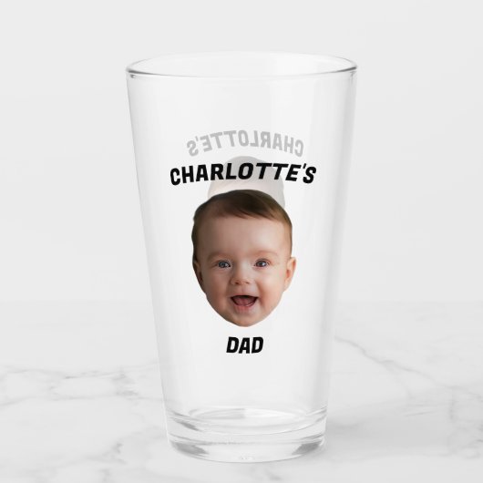 Aangepaste Baby Gezicht Mok, Aangepaste Nieuwe Dad Glas (Voorkant)