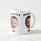Aangepaste Baby Gezicht Mok, Aangepaste Nieuwe Dad Grote Koffiekop (Voorkant rechts)