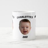 Aangepaste Baby Gezicht Mok, Aangepaste Nieuwe Dad Grote Koffiekop (Voorkant)