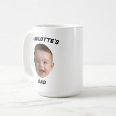 Aangepaste Baby Gezicht Mok, Aangepaste Nieuwe Dad Koffiemok (Voorkant links)