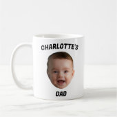 Aangepaste Baby Gezicht Mok, Aangepaste Nieuwe Dad Koffiemok (Links)